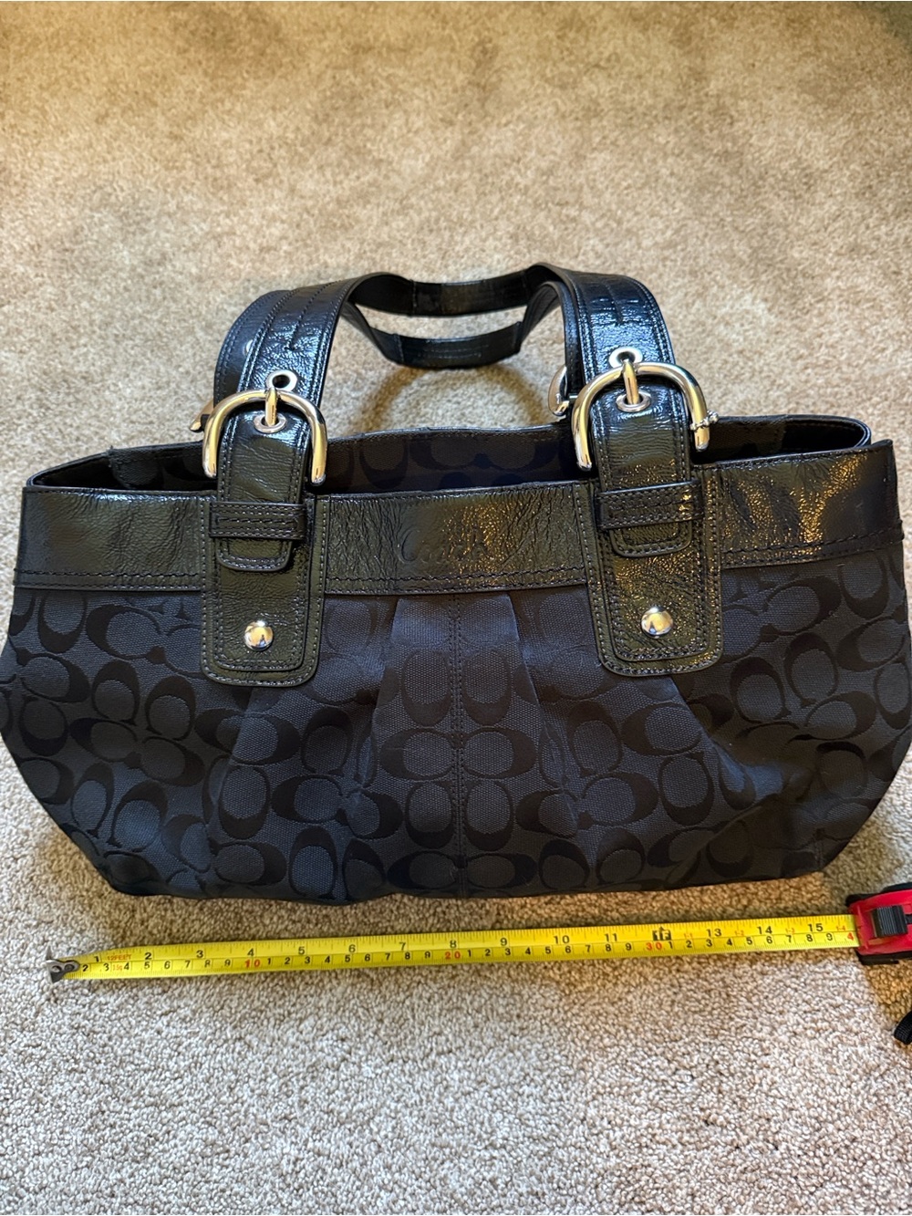 Coach pleated Soho in Black Signature - Picture 3 of 16